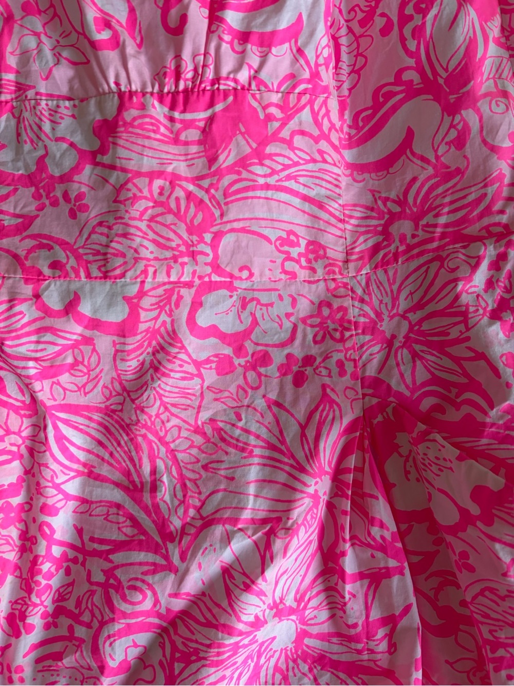 Lilly Pulitzer Hot Pink and White Floral Strapless Fit-and-Flare Dress - Picture 2 of 3
